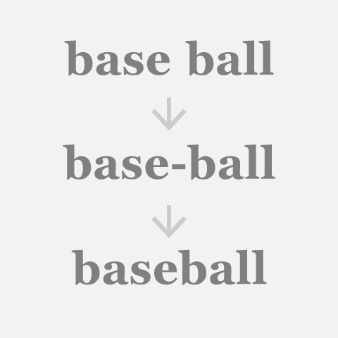 複合語の例：baseball