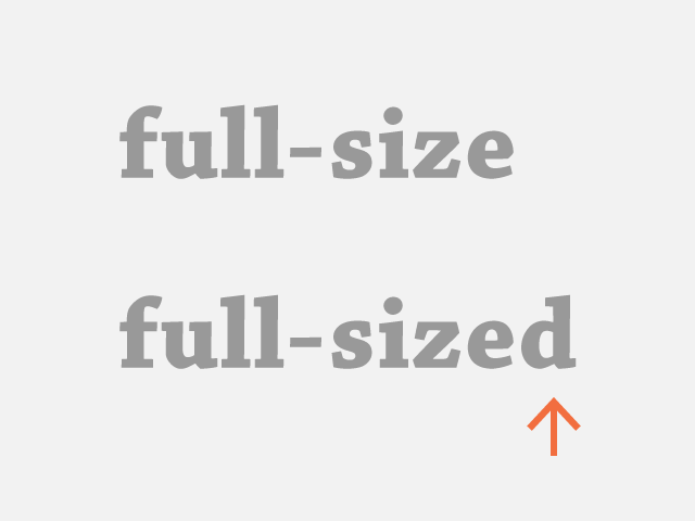 full-size or full-sized