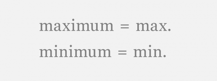 「max.」は「maximum」の省略形