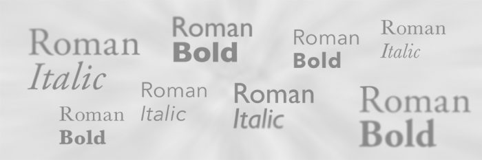 ローマン体がセリフ書体とは限らない